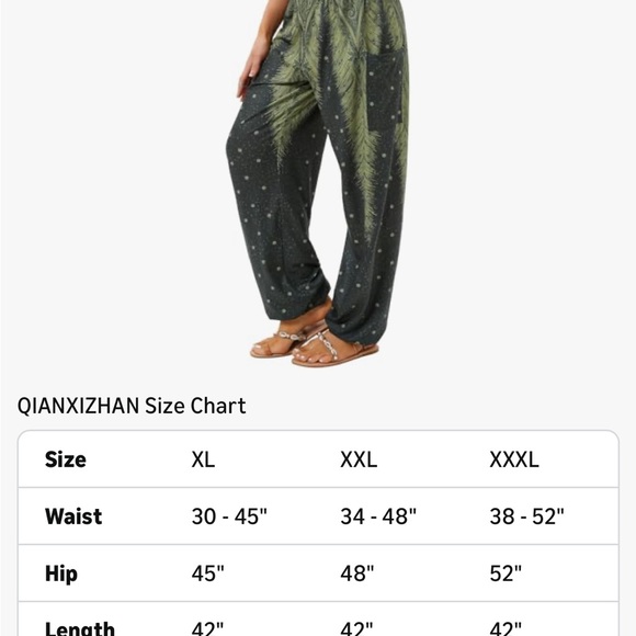 Green Harem High Waist Yoga Boho Trousers with Pockets - Picture 9 of 9